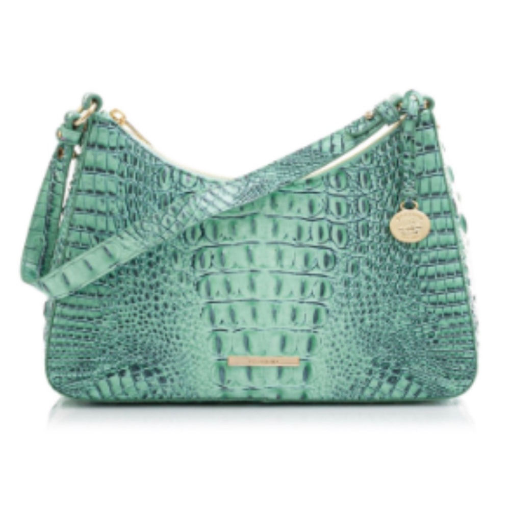 Gorgeous Brahmin Esme Croc Embossed Leather Shoulder Bag. Biscay Melbourne.